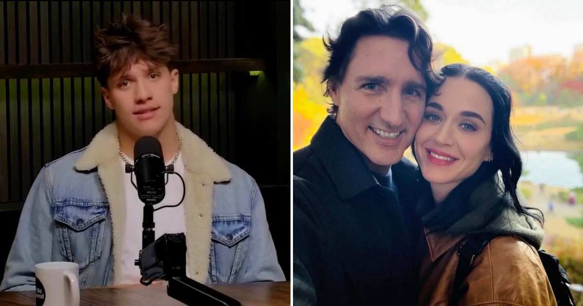 Xavier Trudeau said that Katy Perry is 'super nice' and that dad Justin Trudeau’s happiness matters most to him (@TMZ/X, @katyperry/Instagram)