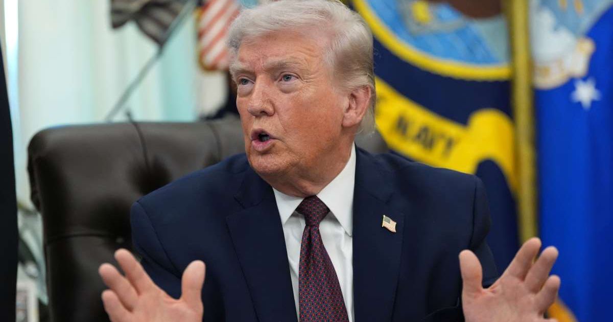 President Donald Trump took to Truth Social to share a nearly 500-word post blasting Tucker Carlson, Megyn Kelly, Candace Owens, and Alex Jones on Thursday, April 9 (AP Photo/Alex Brandon)
