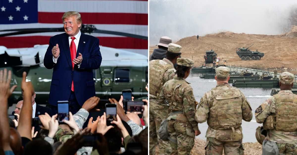President Donald Trump claimed 45,000 American soldiers are stationed in South Korea (Getty Images, AP Photo)