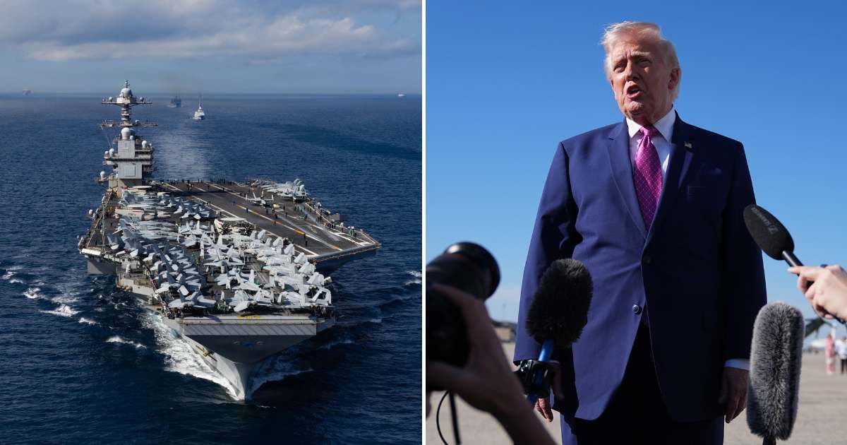 A social media rumor claims that a US Navy officer refused Donald Trump's order to strike Iran (Getty Images, AP Photo)
