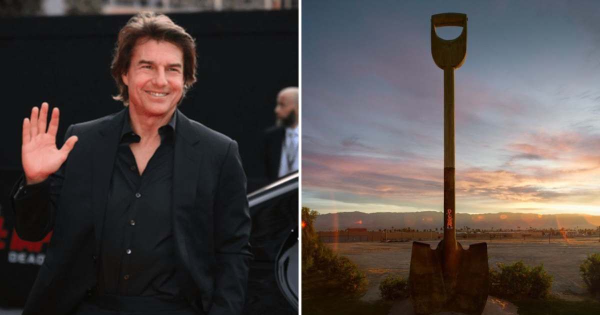 Tom Cruise's new film 'Digger' gets unique promotion near Coachella 2026 grounds (James Gourley/Scott Barbour, @tomcruise/Instagram)