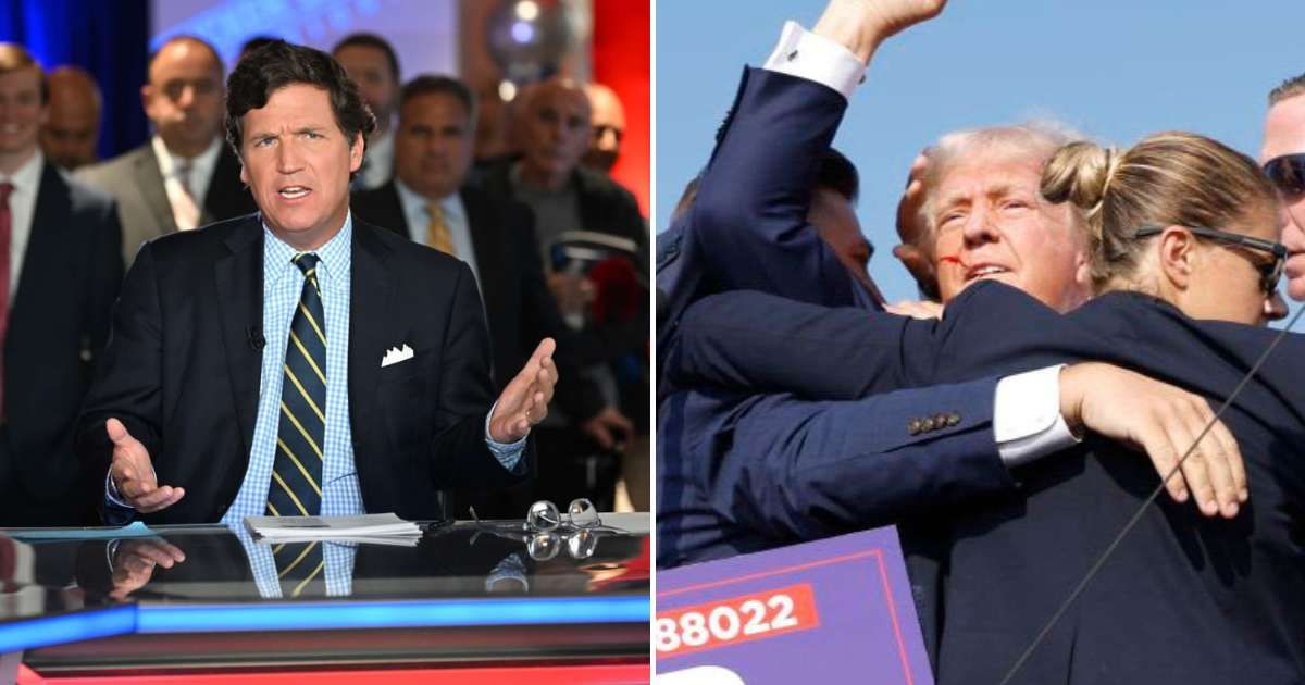Carlson Tucker allegedly claimed that Donald Trump faked his assassination attempt (Getty Images)