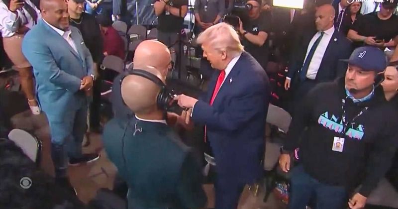 Trump makes a beeline for Joe Rogan at UFC 327 after podcaster ripped Iran war