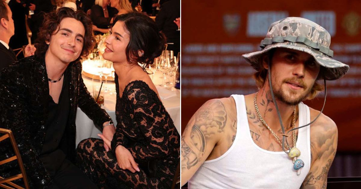 Kylie Jenner and Timothee Chalamet were spotted in the crowd during Justin Bieber's Coachella set (Image Credits: Christopher Polk/Getty Images, Kevork Djansezian/Getty Images)