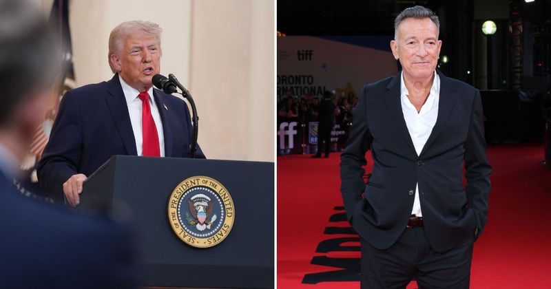 Trump mocks Bruce Springsteen's appearance with altered image: 'Prior to plastic surgery?'