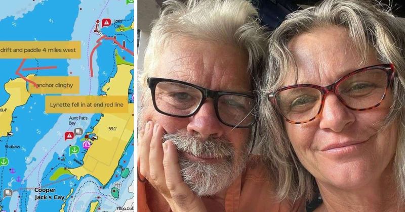 Maps shared by Brian Hooker allegedly show exact spot where wife Lynette fell overboard in Bahamas