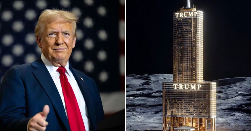 POTUS shares mock-up image of glowing Trump Tower on Moon
