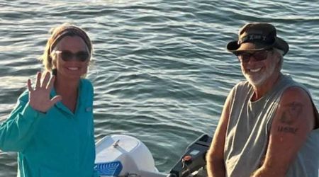 Brian Hooker says he fired two flares in desperate rescue bid after wife Lynette went overboard