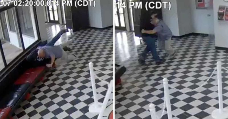 Video shows Oklahoma principal shot in leg as he tackles gunman before attack on students