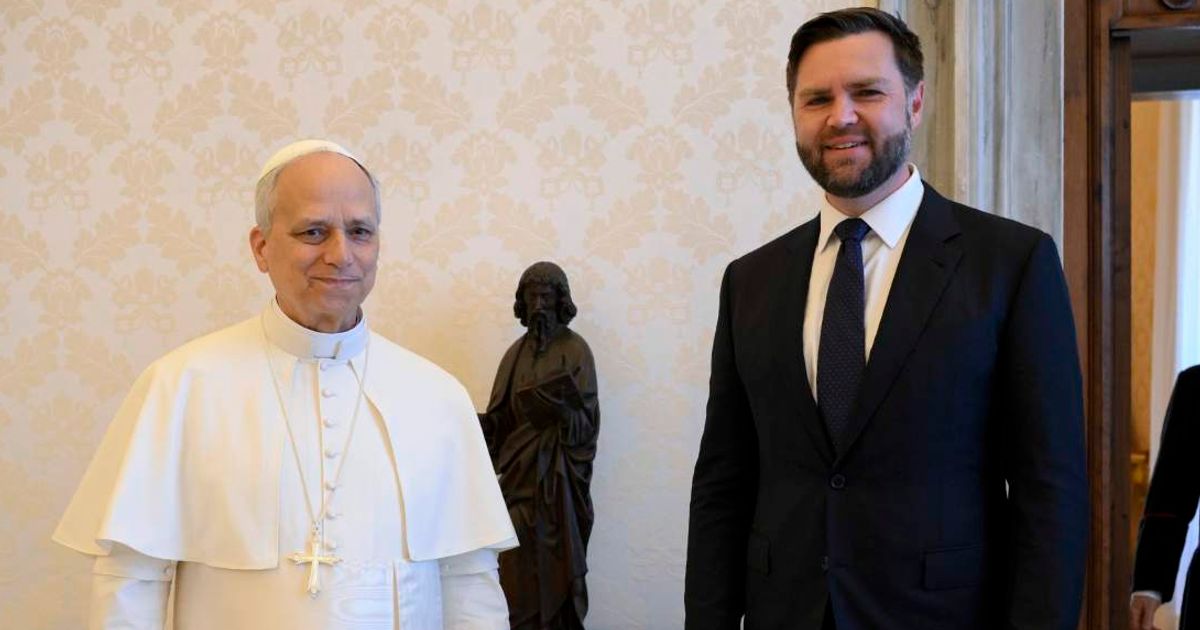 Vice President JD Vance cautioned Pope Leo XIV on Tuesday to tread lightly when weighing in on theology, especially when his views collide with US foreign policy (Vatican Media/Vatican Pool - Corbis/Getty Images)