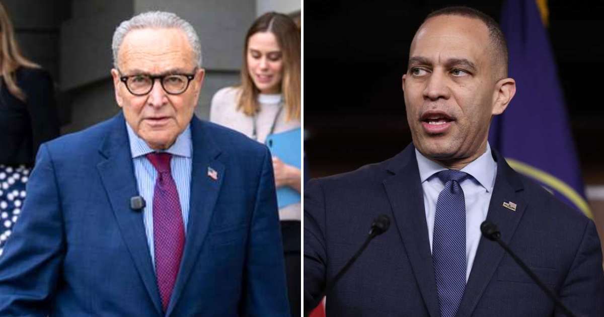 A rumor went viral that Iran bribed Hakeem Jeffries, Chuck Schumer, and other US politicians to act against Trump’s war agenda (Getty Images)