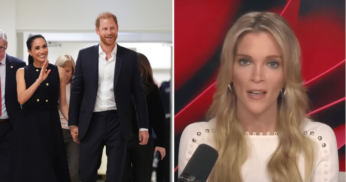 Megyn Kelly accused Meghan of seeking out the most eligible bachelor and exploiting his mental health (@MegynKelly/YouTube, Jonathan Brady/Pool Photo via AP)
