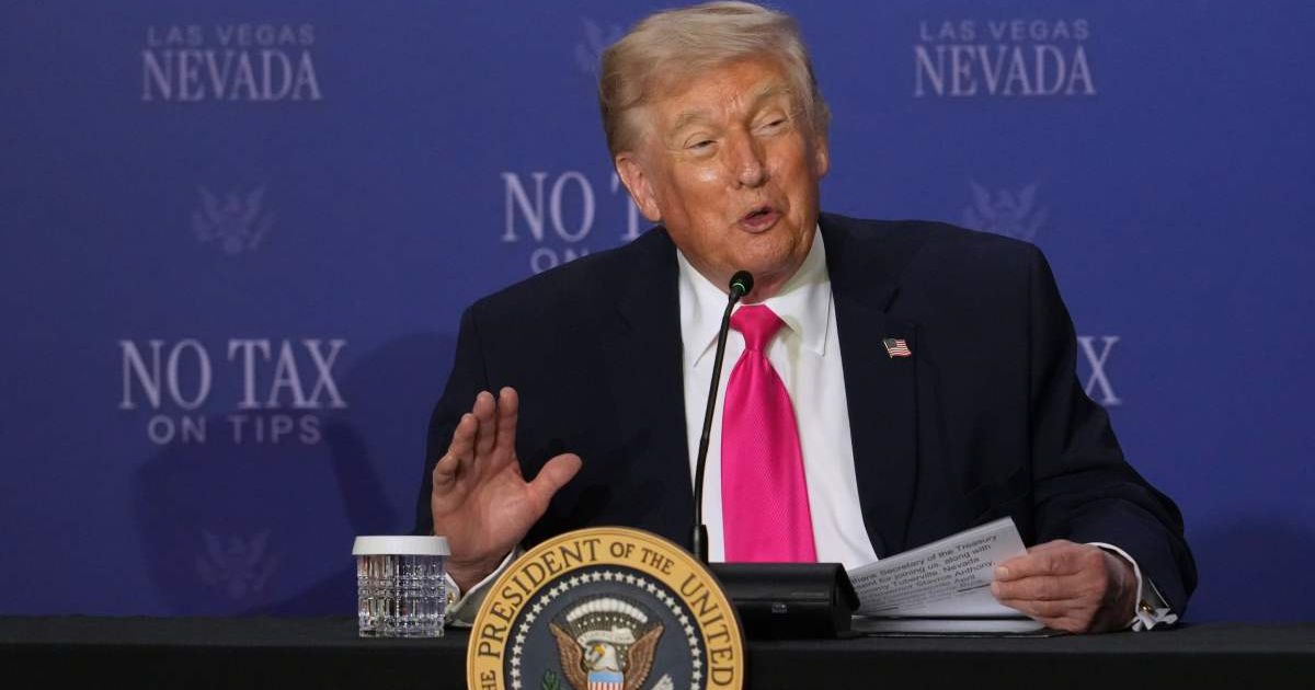 Trump declares victory on Truth Social, saying the Strait of Hormuz is 'ready for business' even as the Iran blockade remains in force (AP Photo/Lucas Peltier)