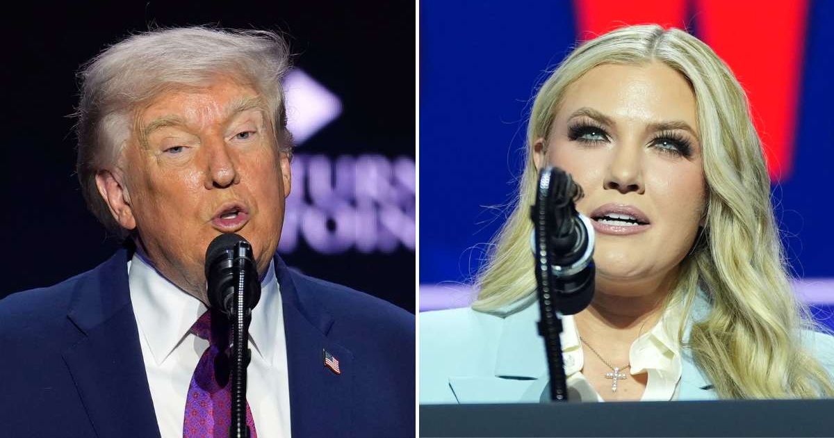 Erika Kirk speaks before President Donald Trump at a Turning Point USA event at Dream City Church on Friday, April 17, 2026, in Phoenix, Arizona (AP Photo/Ross D Franklin, Alex Brandon)