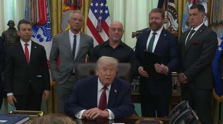 Trump quips on depression cure, asks 'Can I Have Some Please?' during Oval Office event with Joe Rogan