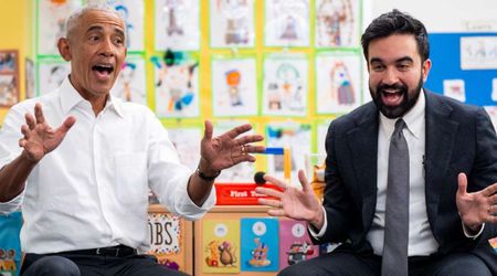 Obama and Mamdani share playful moment singing 'Wheels on the Bus' at Bronx childcare center
