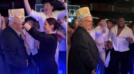 Oklahoma principal who tackled gunman gets emotional prom king welcome