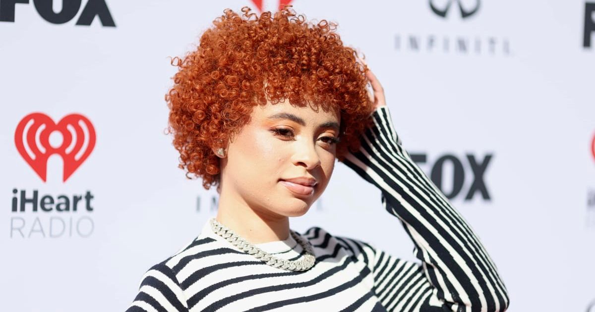 The altercation, which took place on April 15, showed a woman approaching Ice Spice while she was eating with a friend (Joe Scarnici/Getty Images for iHeartRadio)