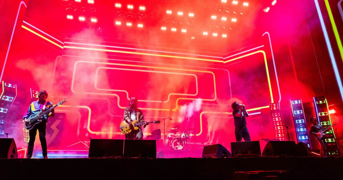 The Strokes turned their Coachella set into a political statement, referencing Iran’s 1953 coup alongside imagery of universities in Tehran (Photo by Amy Harris/Invision/AP)
