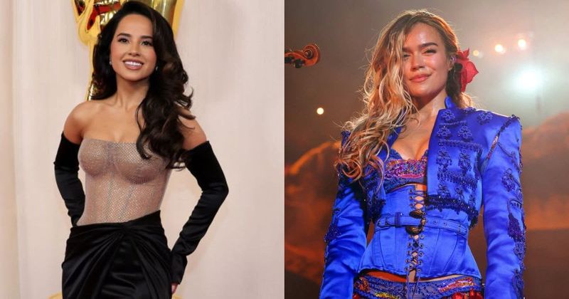 Becky G shows support for the immigrant community during Karol G’s Coachella Weekend 2 guest set