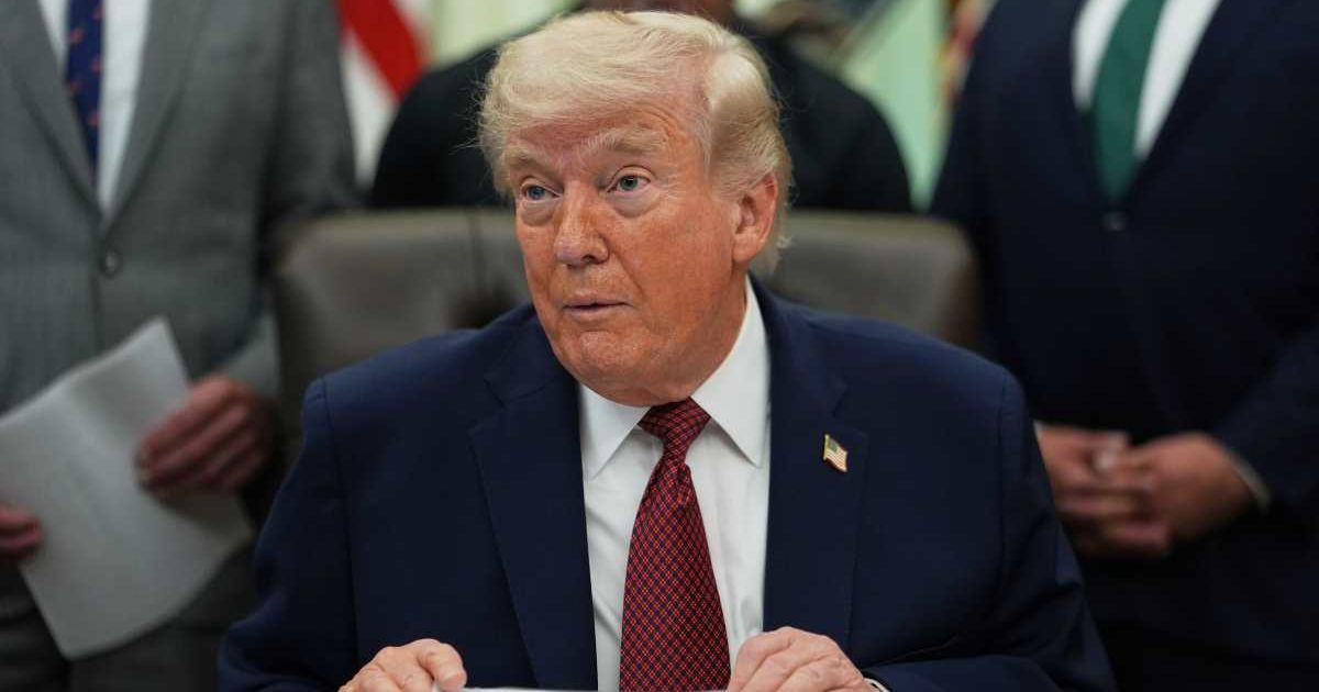 President Donald Trump speaks in the Oval Office of the White House, Saturday, April 18, 2026, in Washington (AP Photo/Julia Demaree Nikhinson)