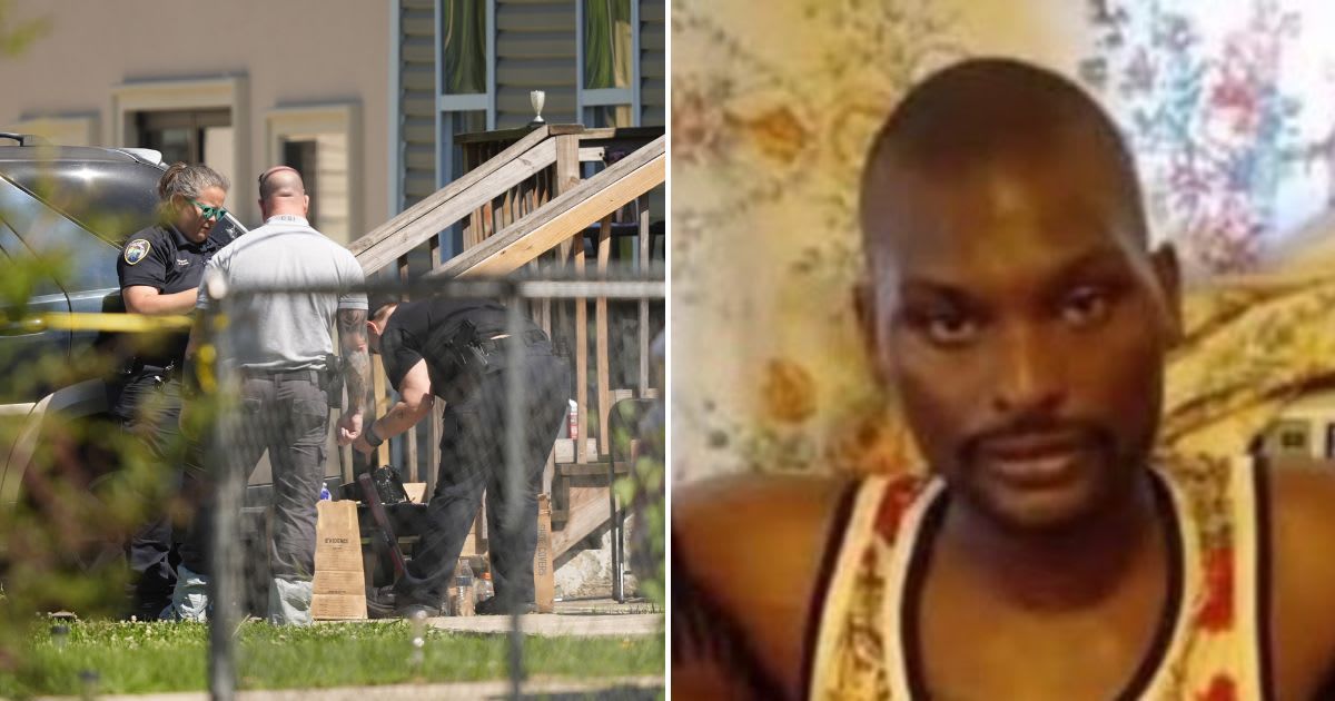 Liza Demming, who lives two houses down from where most of the victims were shot, said that her security camera captured the suspect, Shamar Elkins, fleeing the house (AP Photo/Gerald Herbert, Facebook/@Shamar Elkins)