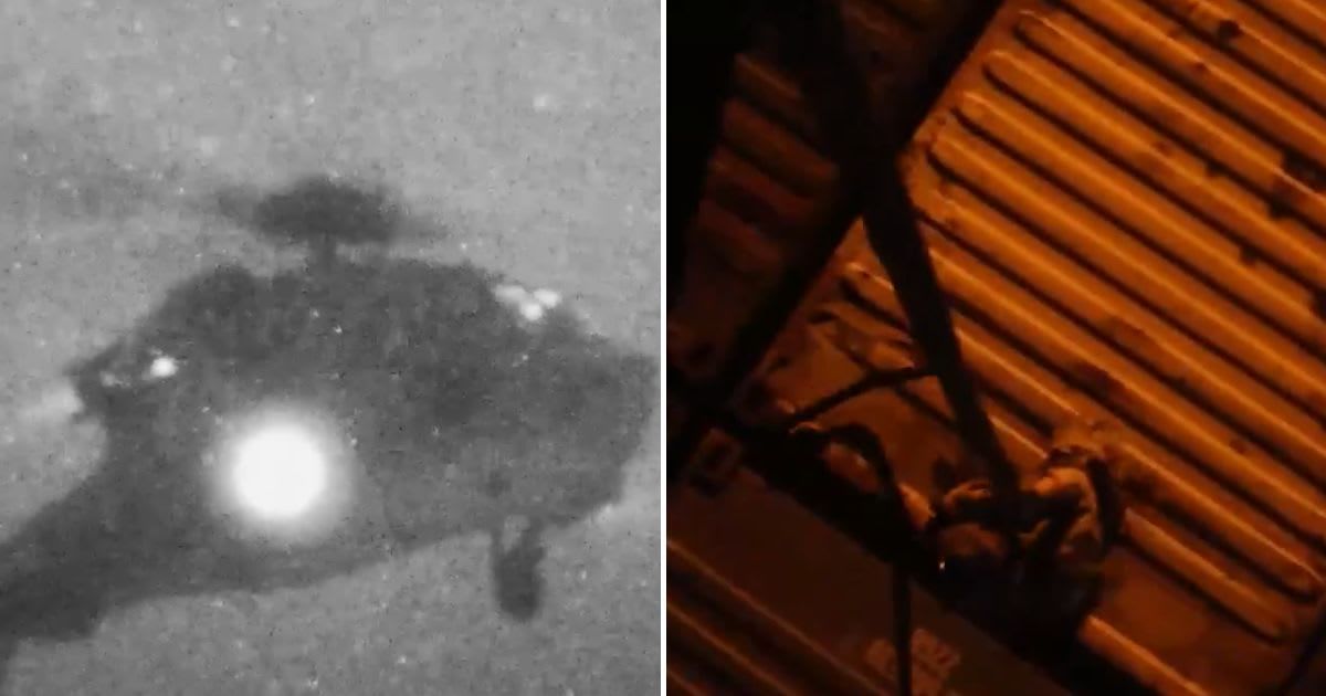 The video shared late Sunday, April 19, shows the US Navy personnel launching from the USS Tripoli (LHA-7) and boarding the Iranian-flagged vessel M/V Touska to capture it (Screenshot, X/@CENTCOM)