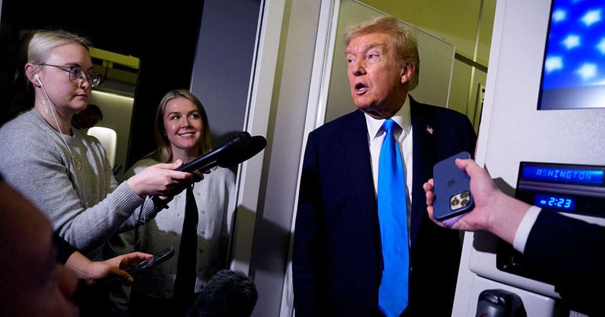 President Donald Trump says US officials have taken control of a ship with unspecified cargo (Getty Images) 