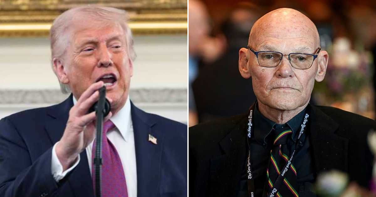 President Donald Trump is turning up the heat on veteran Democratic strategist James Carville, branding him as one of the “sleazebags” pushing Democrats to be aggressive against Republicans (Getty Images)