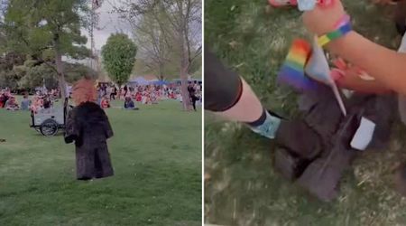 Utah Pride event sparks outrage after exhibiting severed Trump head painting and pinata of Mike Lee