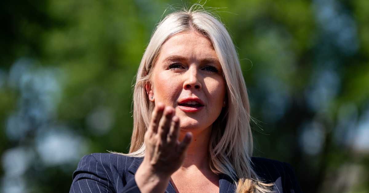 White House press secretary Karoline Leavitt takes questions from reporters at the White House, April 22, 2026, in Washington (AP Photo/Alex Brandon)