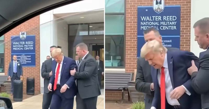 Fact Check: Is the video showing Donald Trump at Walter Reed Medical Center real?