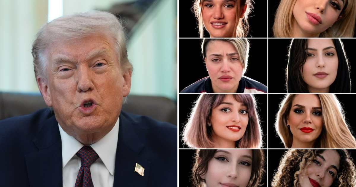 Claims suggested that the women in the image shared by Donald Trump were AI-generated (AP Photo, @EYakoby/X)