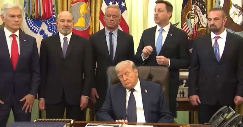 Fact Check: Did Trump doze off and hit his head during a healthcare event?