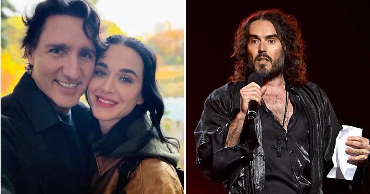 Russell Brand is not happy abiur ex-wife Katy Perry dating Justin Trudeau(@katyperry/Instagram, Lester Cohen/Getty Images for The Recording Academy )