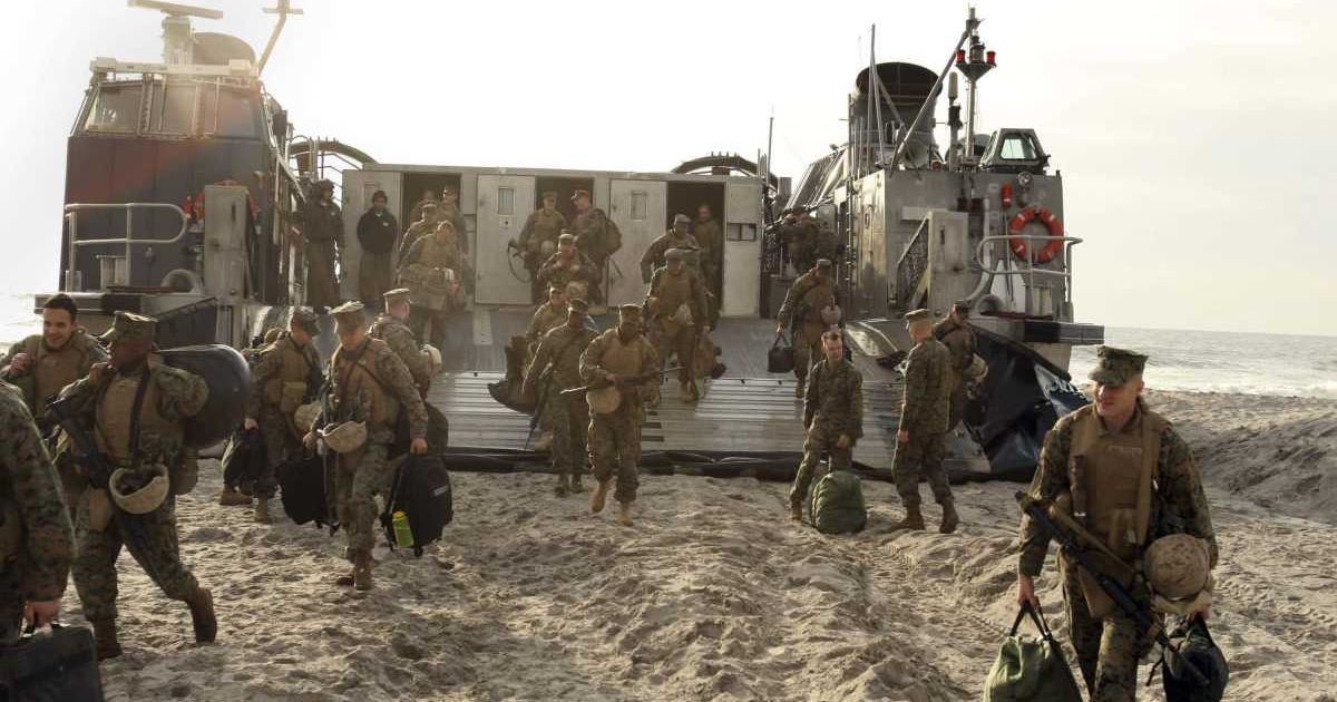 After United States forces reportedly seized an Iranian cargo ship, a viral video claimed to show the armed operation behind the capture (Getty Images)