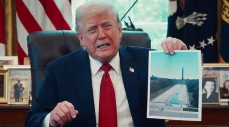 Trump claims $1.5M 'American Flag Blue' revamp of Lincoln Memorial pool would cost cut $300M