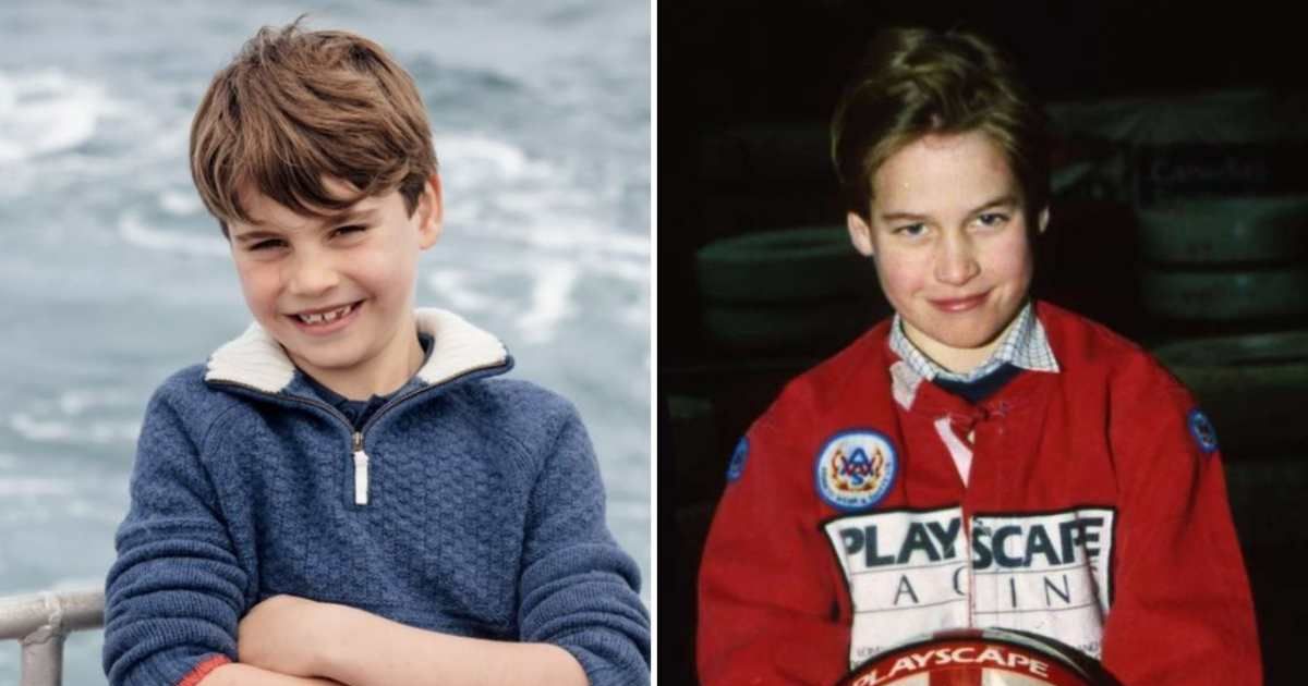 Prince Louis resembled Prince William in a new 8th birthday portrait shared by Kensington Palace, taken by Matt Porteous during an Easter holiday in Cornwall (@@KensingtonRoyal/X, Getty Images)