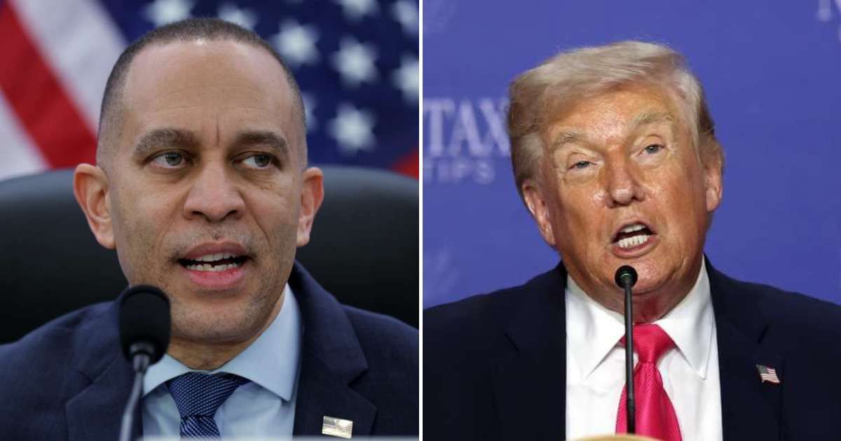 Hakeem Jeffries has called out President Donald Trump (Getty Images)