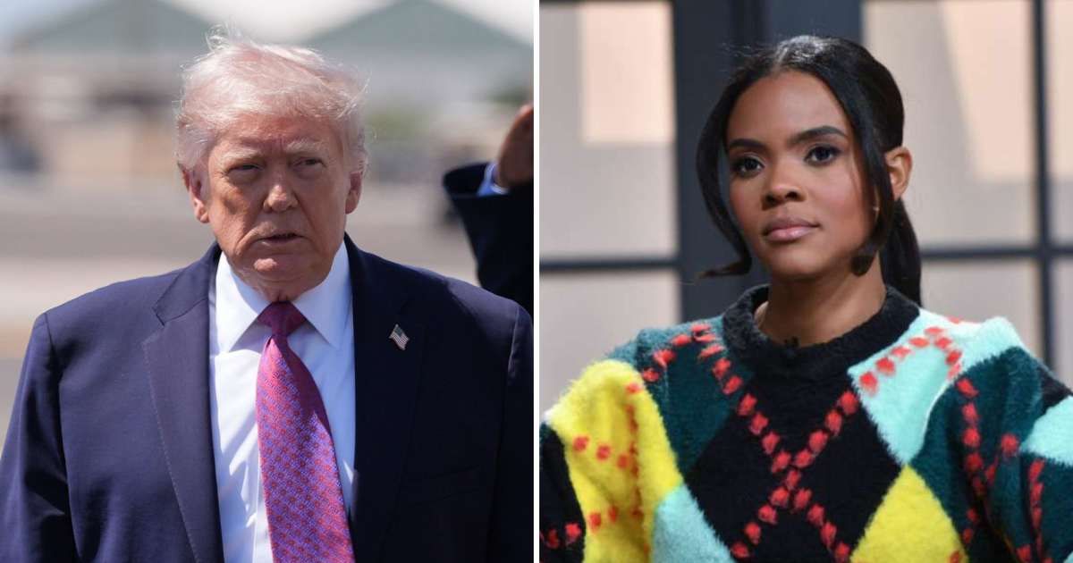 President Donald Trump mocked Candace Owens with a fake cover, escalating their feud amid criticism over her remarks on Brigitte Macron (Getty Images)