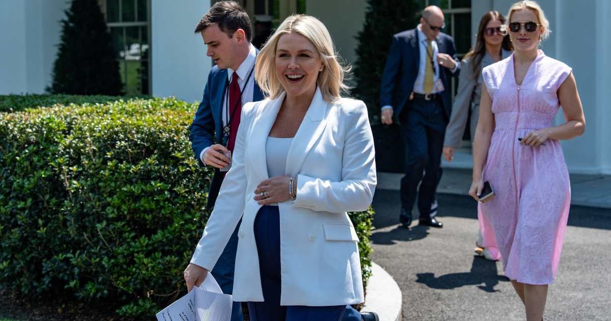 White House Press Secretary Karoline Leavitt is set to begin maternity leave to welcome her second child (AP Photo/Alex Brandon)