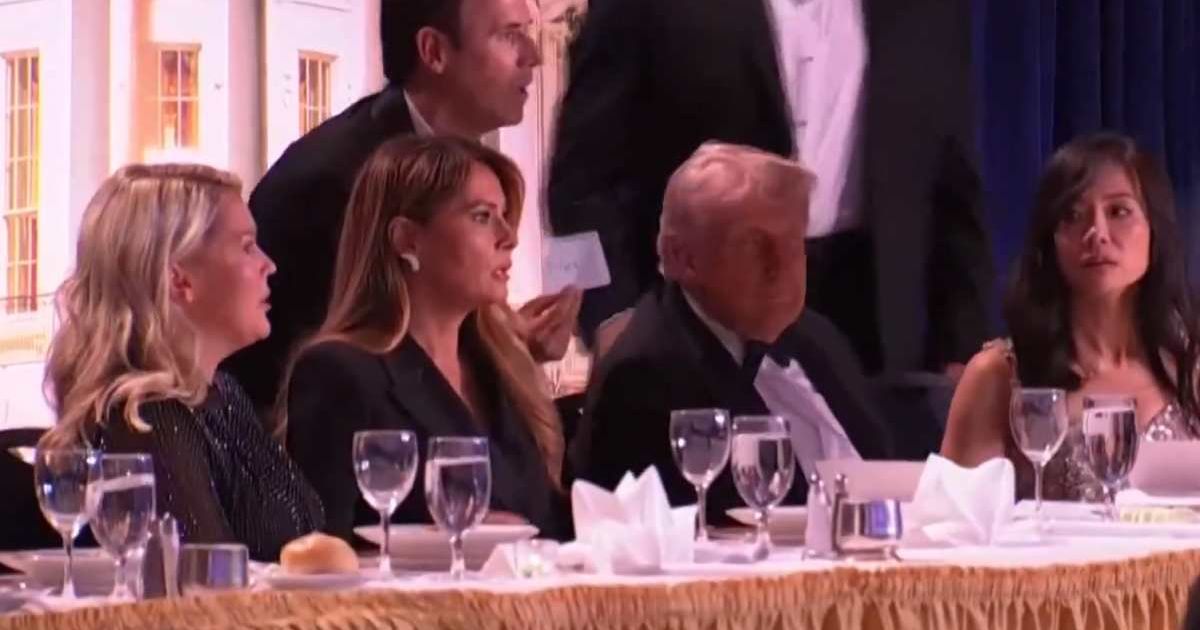 Donald Trump and First Lady Melania Trump were in attendance when gunfire erupted at WHCD 2026 (Screengrab/ X@nicksortor)