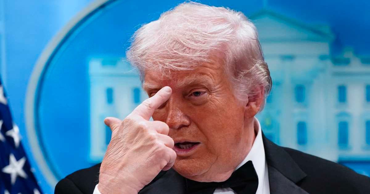 President Donald Trump spoke about the WHCD shooting during a press briefing in Washington, DC (Getty Images) 