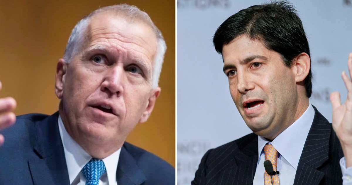 Decision marks a shift for Tillis, who had been blocking Warsh’s nomination from advancing in the Senate (Getty Images; AP Photo/Mark Lennihan, File)