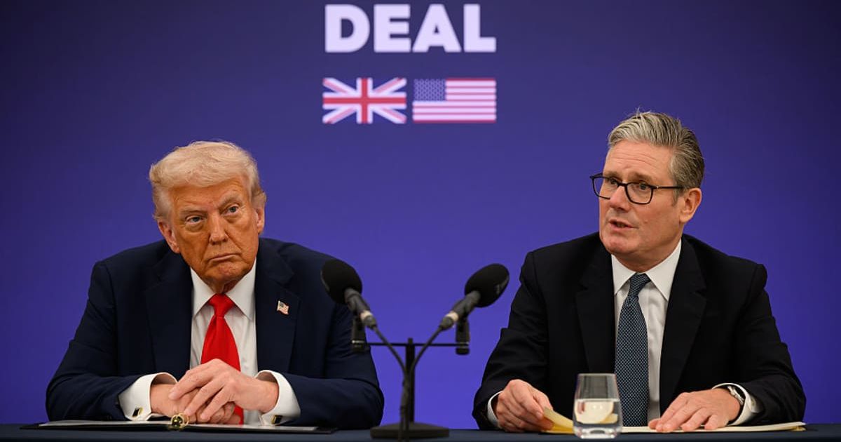President Donald J Trump and UK Prime Minister Keir Starmer worked to secure a 'final deal' as blockades disrupted about 20% of global energy supply (Anna Moneymaker/Getty Images)