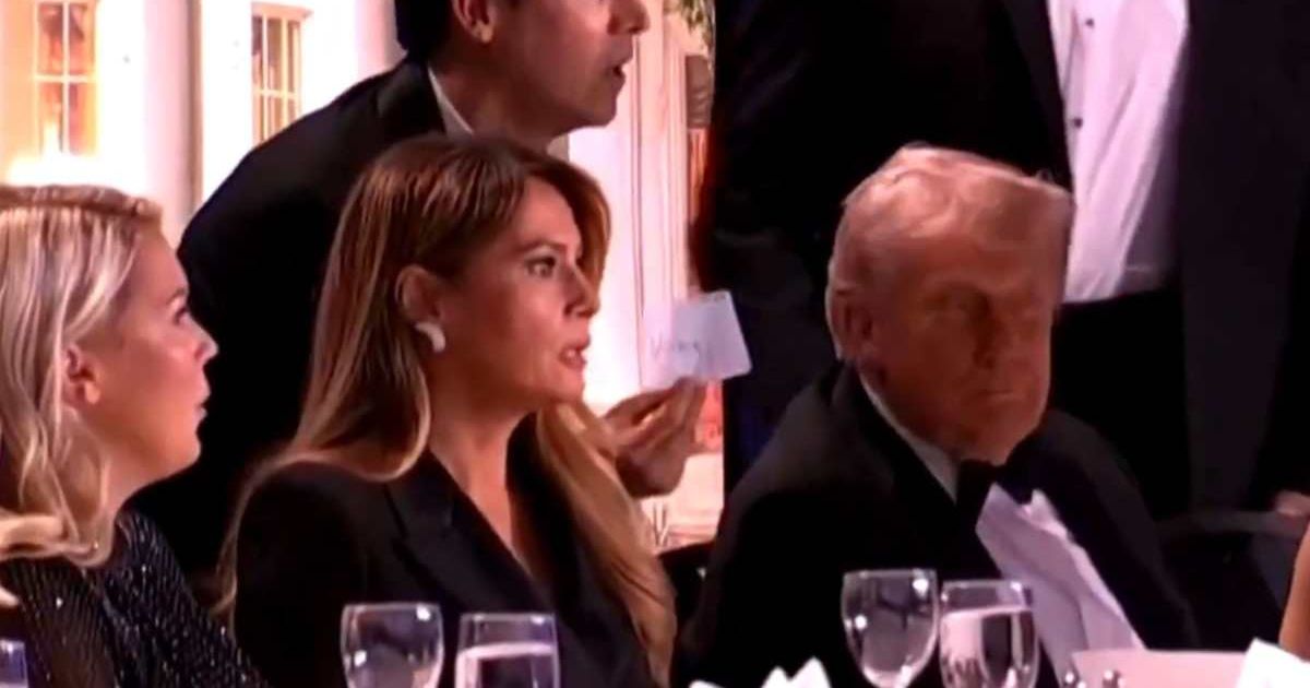 President Trump recalls the moment Melania Trump realized the gunfire at the WHCD was “more of a bullet than it was a tray” (Screengrab/@RedWavePress/X)