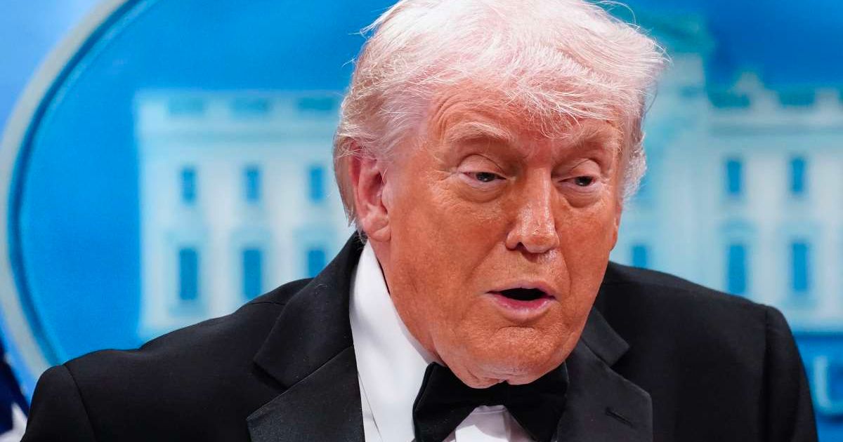 US President Donald Trump speaks during a press conference in the Brady Briefing Room of the White House on April 25, 2026, in Washington, DC (Getty Images) 