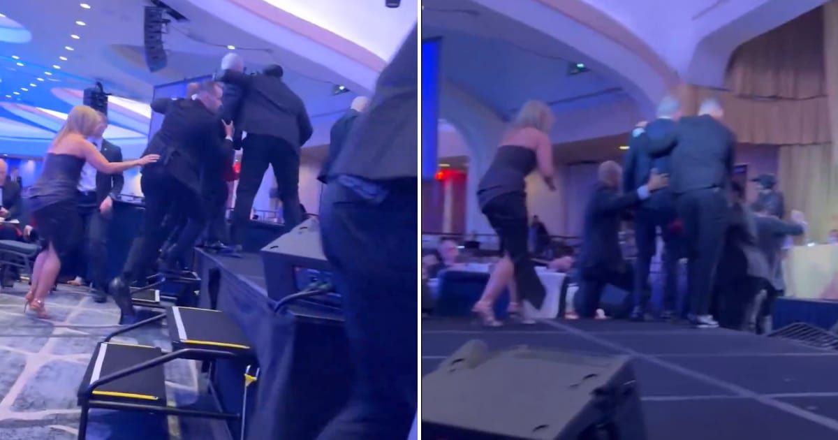 After the White House Correspondents’ Dinner shooting, a rumor claimed Robert F Kennedy Jr abandoned Cheryl Hines (@AidenReports/X)