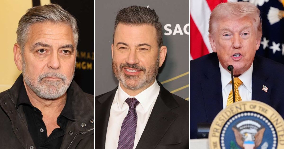 George Clooney backs Jimmy Kimmel after Trump calls ABC to fire him (Photo by Dia Dipasupil/Getty Images, Kevin Winter/Getty Images, Alex Brandon/AP Photo)