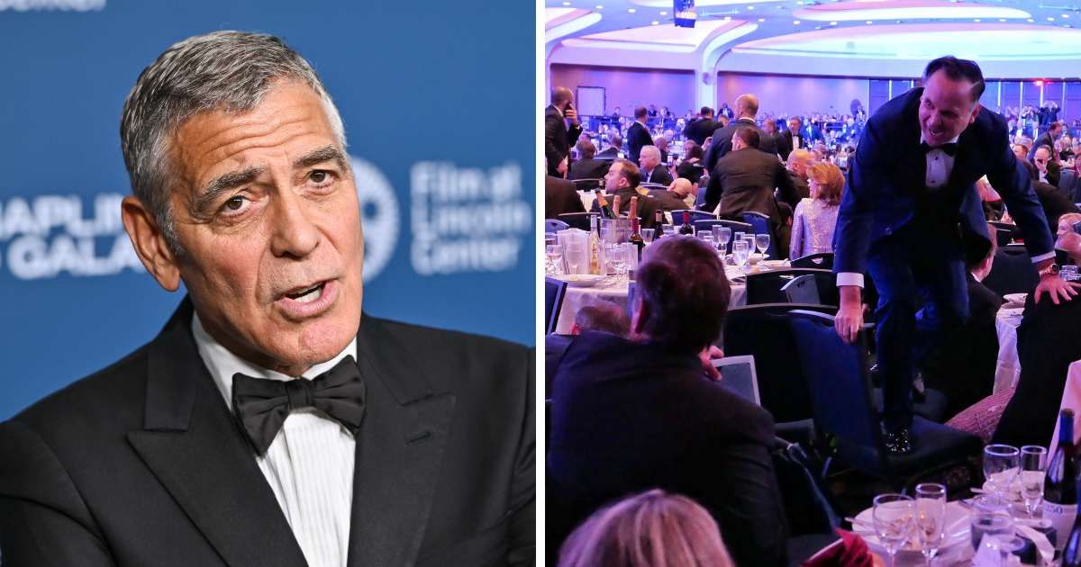 George Clooney condemned political violence and urged unity while receiving the Chaplin Award at Lincoln Center (AP Photos)
